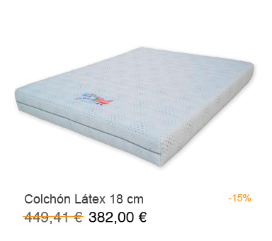 Oferta del colchón de látex natural de 18 cm de grosor en tu tienda de colchones en Móstoles