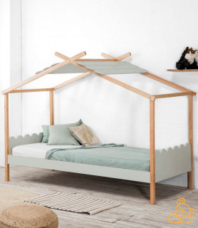 Cama en forma de cabaña modelo Nube.