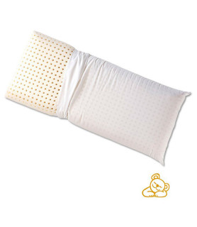 Almohada infantil 100% látex natural 50x30 cm algodón orgánico