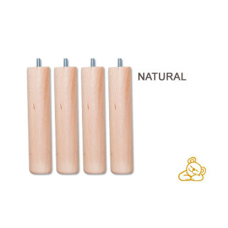 Juego patas de madera color natural