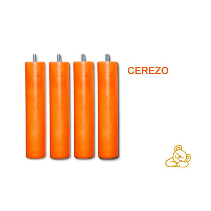 Juego patas de madera color cerezo