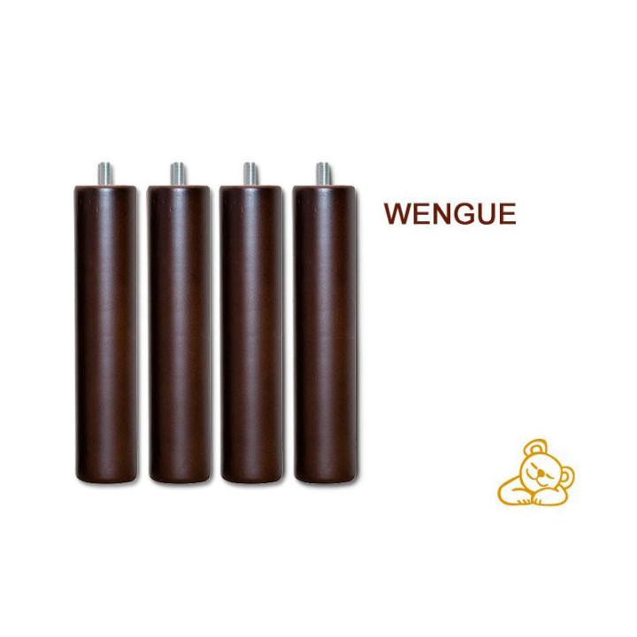 Juego patas de madera color wengué