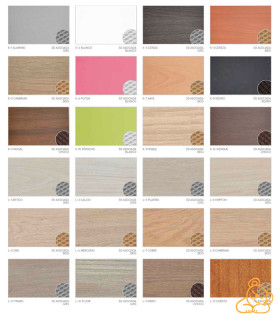 Colores de madera para el canapé con zapatero