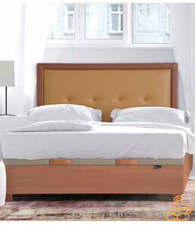Canapé abatible, gran capacidad y alta durabilidad, natural, 135x200  Storage bed