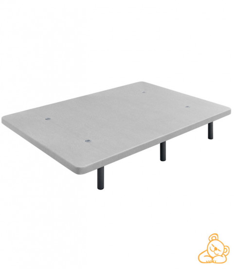 Base tapizada partida Malla 3D Transpirable Gris con patas - 135x190 cm