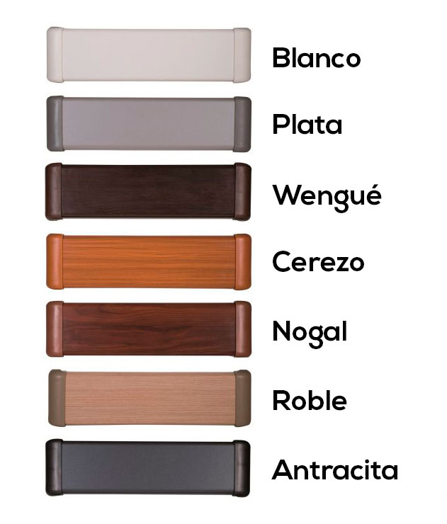 Colores disponibles de madera para somier clásico