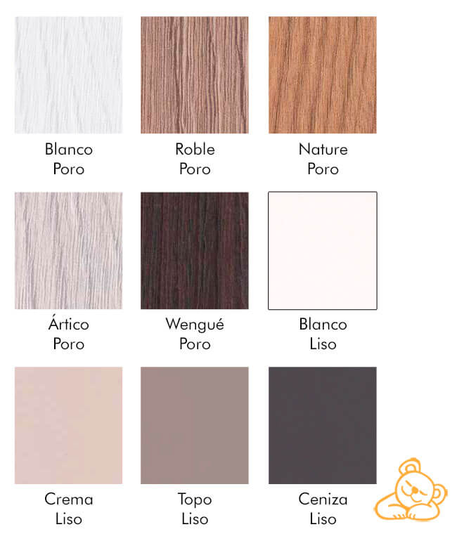 Colores disponibles canapé madera irún