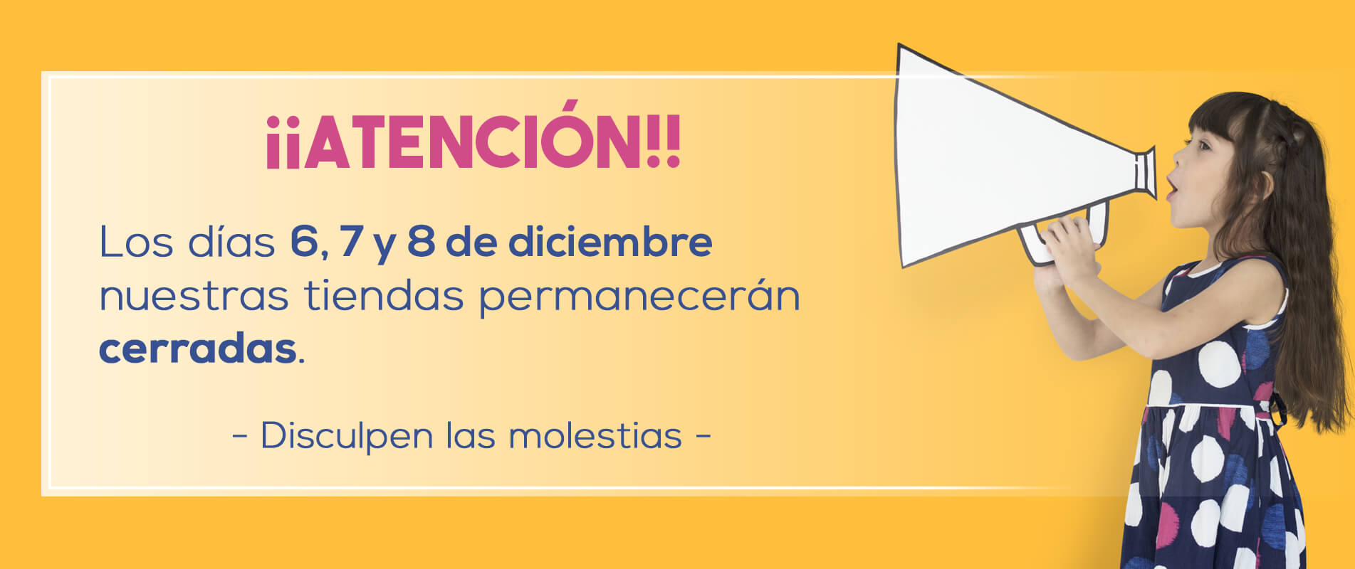 Los días 6, 7 y 8 de diciembre las tiendas de Milcolchones permanecerán cerradas