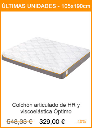 Liquidación del colchón viscoelástico modelo Óptimo en Milcolchones
