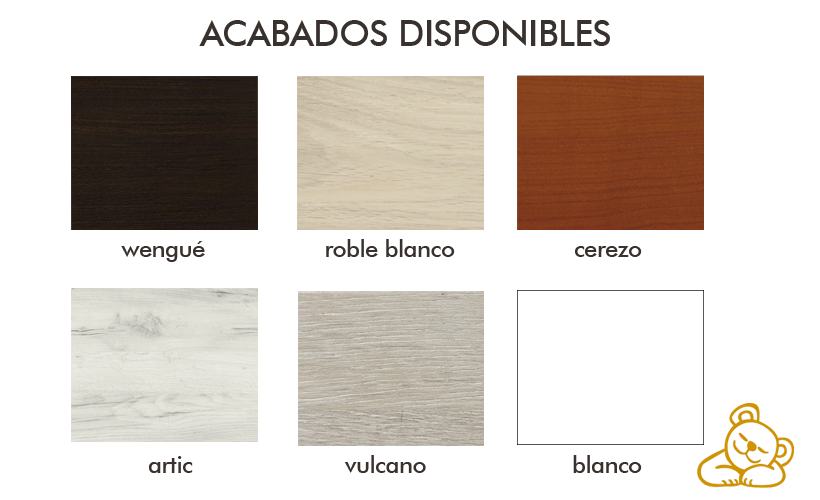 Colores disponibles canapé madera navarra