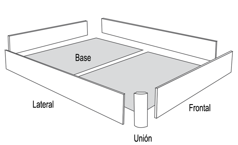 Estructura base canape madera