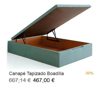 Canapé abatible tapizado modelo Boadilla en tu tienda de colchones en Madrid