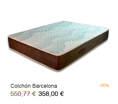 Colchón viscoelástico con núcleo de muelles ensacados modelo Barcelona en tu tienda de colchones en Madrid