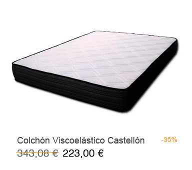 Oferta del colchón viscoelástico barato modelo Castellón en tu tienda de colchones en Móstoles