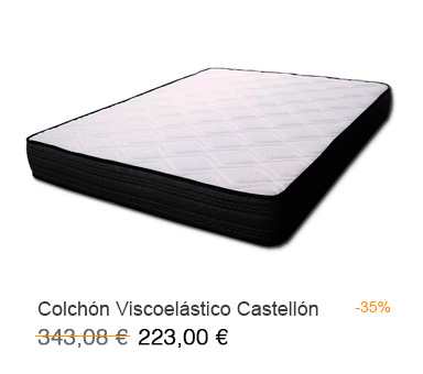 Oferta del colchón viscoelástico barato modelo Caastellón en tu tienda de colchones en Móstoles