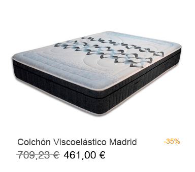 Colchón de gel y grafeno modelo Madrid con un 35% de descuento en Milcolchones, tu Tienda de almohadas en Móstoles (Madrid)