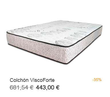 Oferta del 35% de descuento en el colchón para personas con sobrepeso modelo ViscoForte en Milcolchones, tu Tienda de almohadas en Móstoles (Madrid)